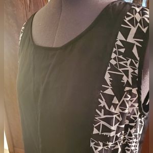 Trove Black White Sheer Summer Top